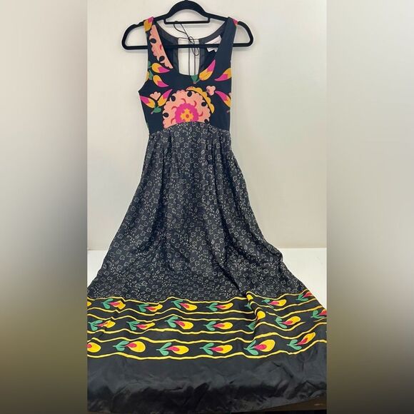 Anthropologie Nanda Silk Maxi Dress by Anupamaa XS - Picture 3 of 16